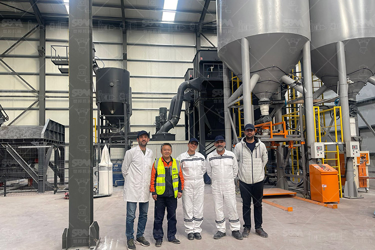 Línea de producción para la molienda de talco de 30000 t/año en Turquía