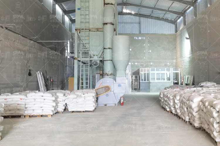 Línea de producción de molienda de carbonato cálcico de 50 000 t/año en Argelia